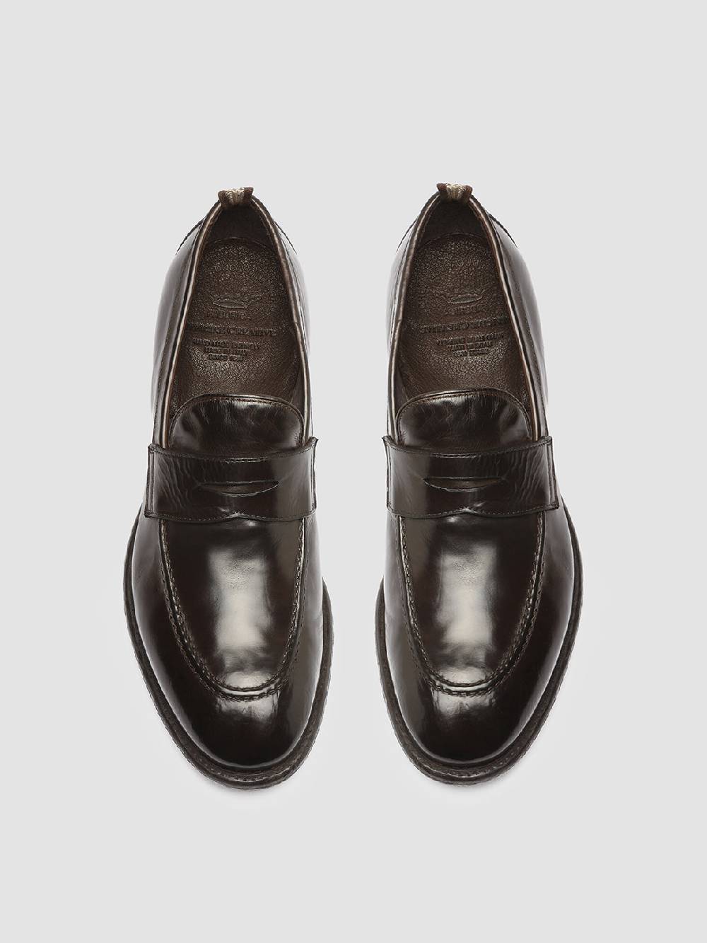 Officine Creative EMORY 024 Mocassini in Pelle Marrone Negozi Online