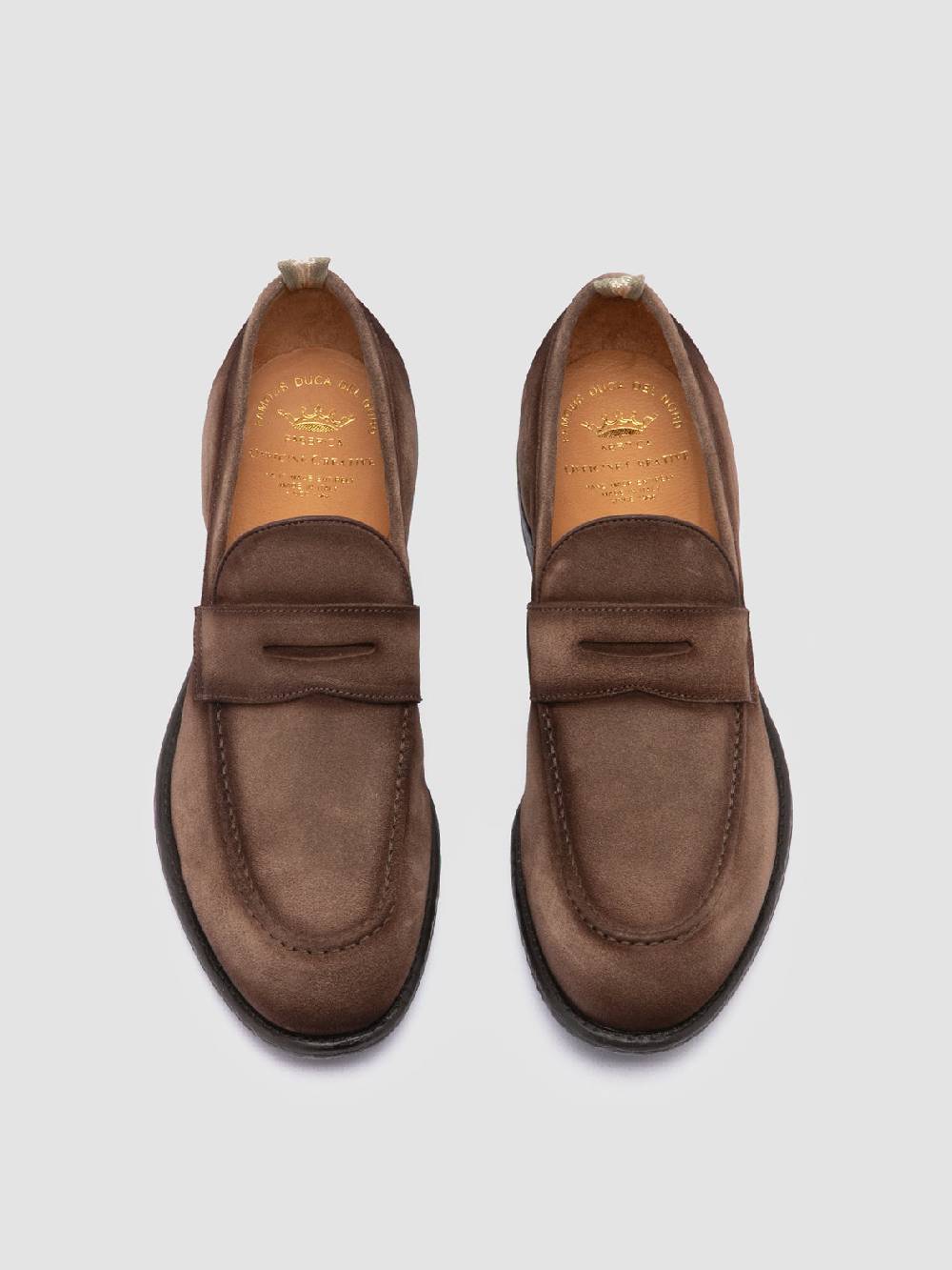 Officine Creative EMORY 024 Mocassini in Pelle Scamosciata Marrone Fino Al -60%