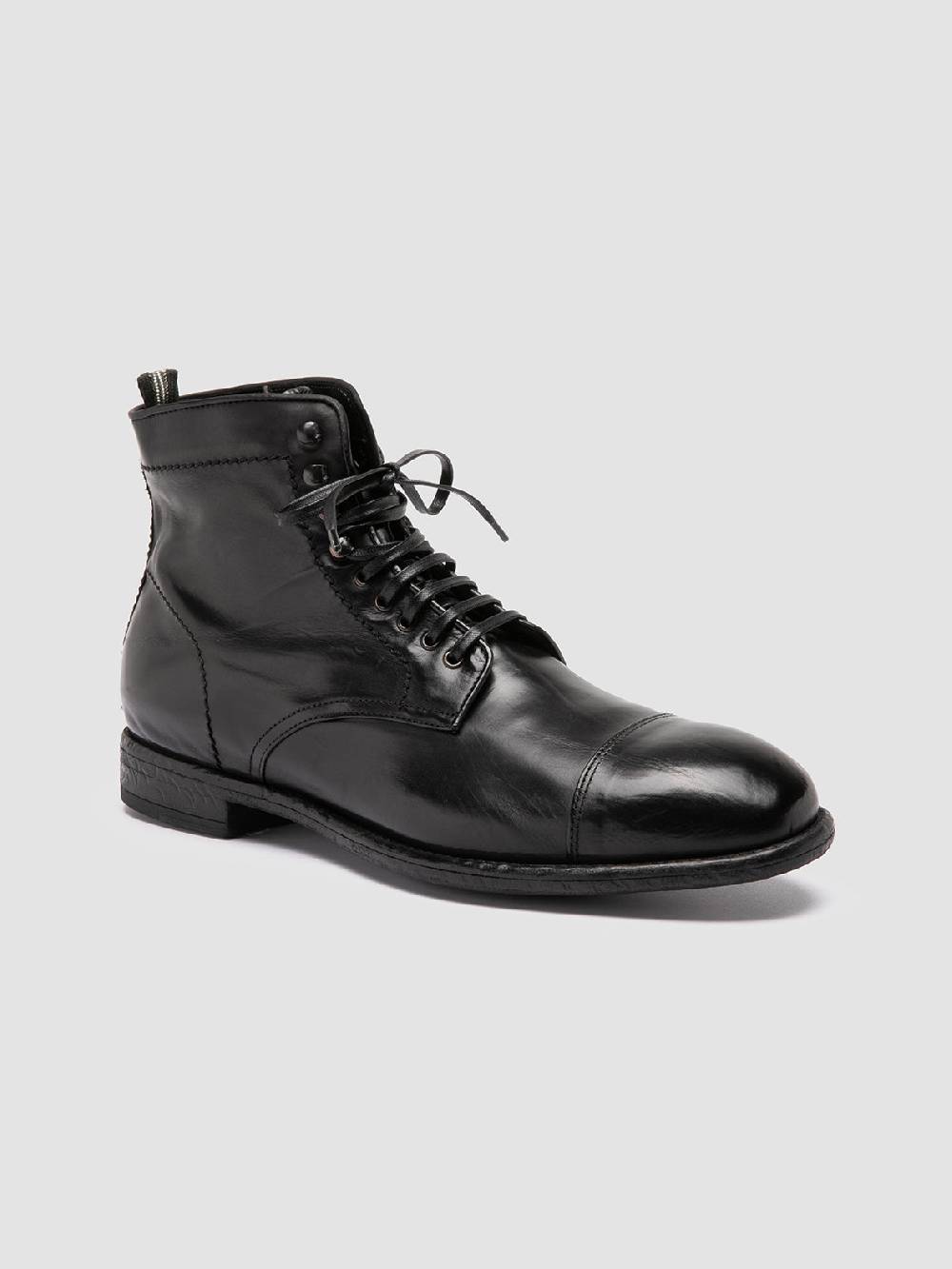Officine Creative EMORY CAOU 014 Stivali Neri in Pelle Shopping Online