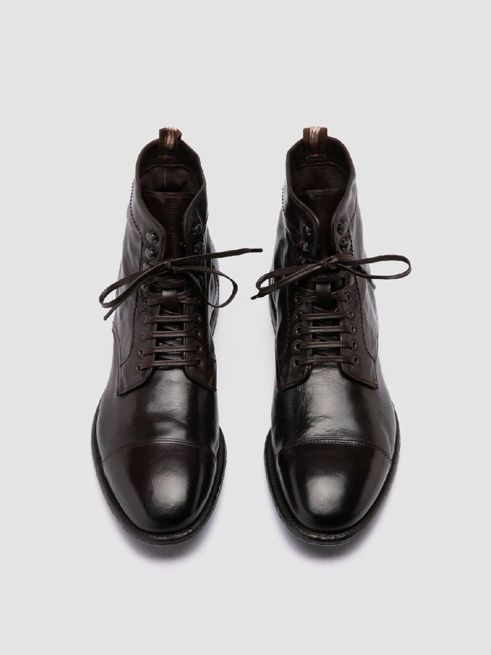 Officine Creative EMORY CAOU 014 Stivali Marrone Scuro in Pelle Affare Del Giorno