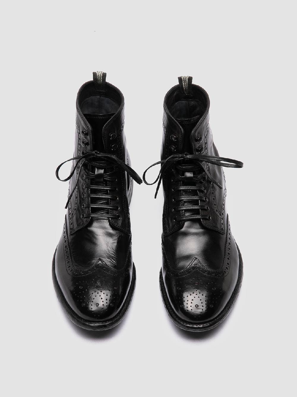 Officine Creative EMORY CAOU 016 Stivali Neri in Pelle Sottocosto