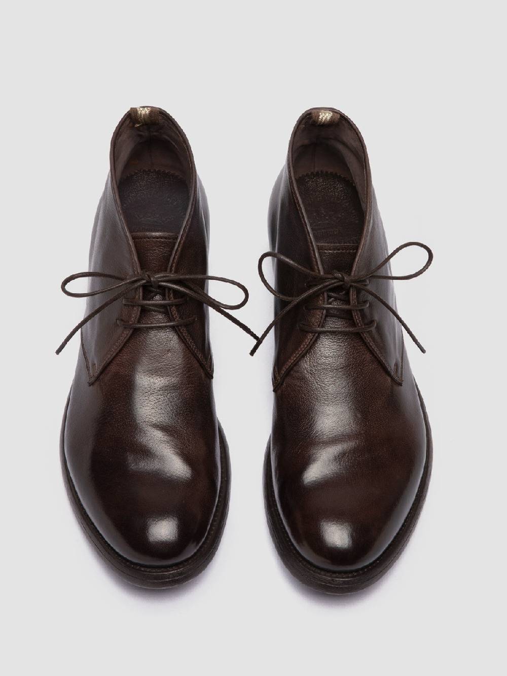 Officine Creative HIVE 050 Stivali Chukka in Pelle Marrone Presa
