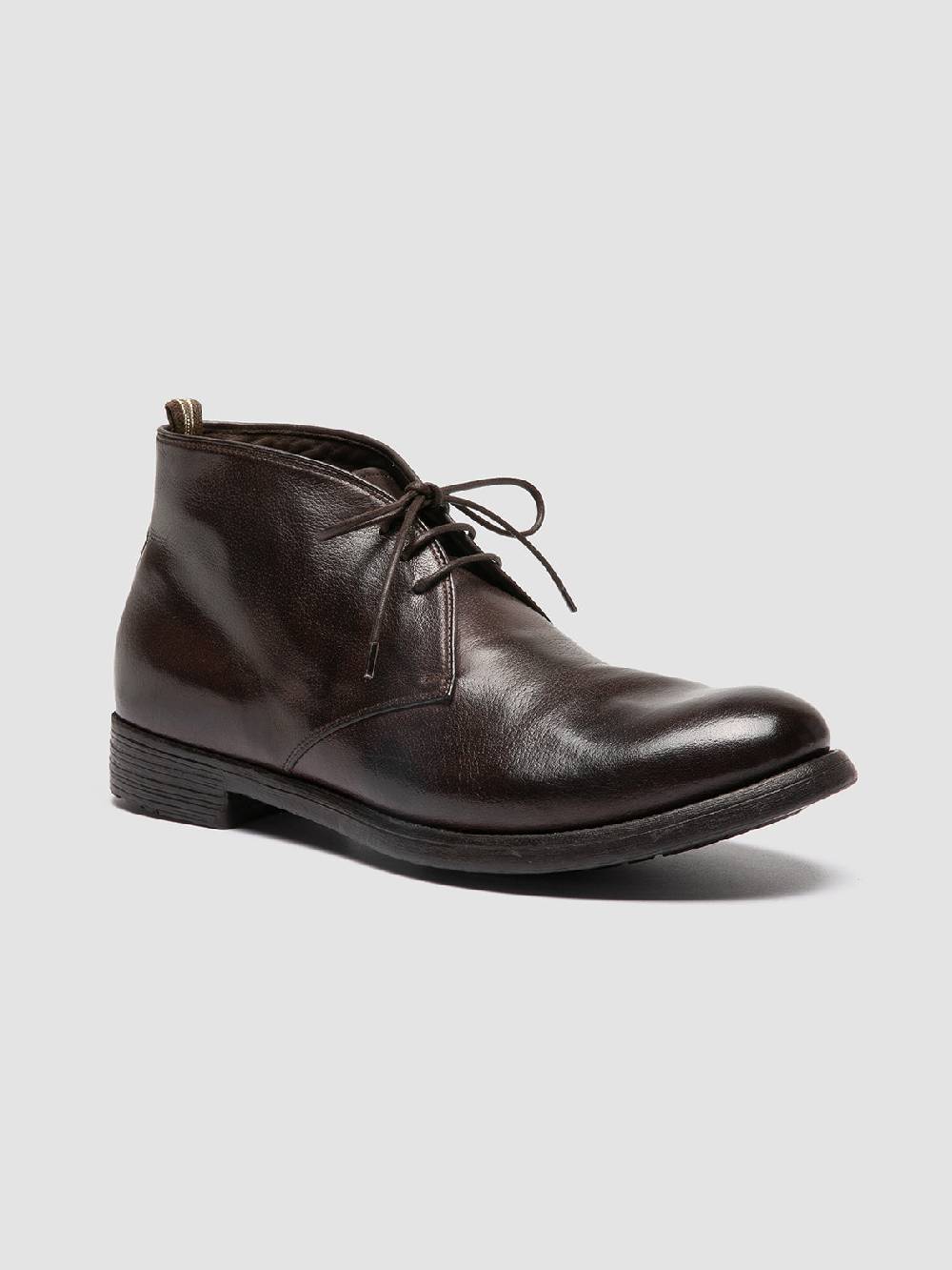 Officine Creative HIVE 050 Stivali Chukka in Pelle Marrone Presa