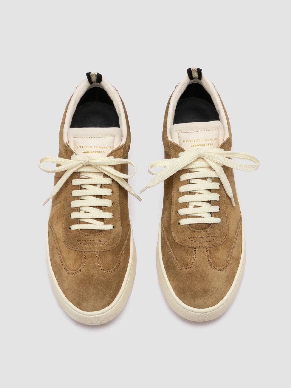 Officine Creative KOMBI 003 Sneaker in Pelle Scamosciata Marrone Offerta