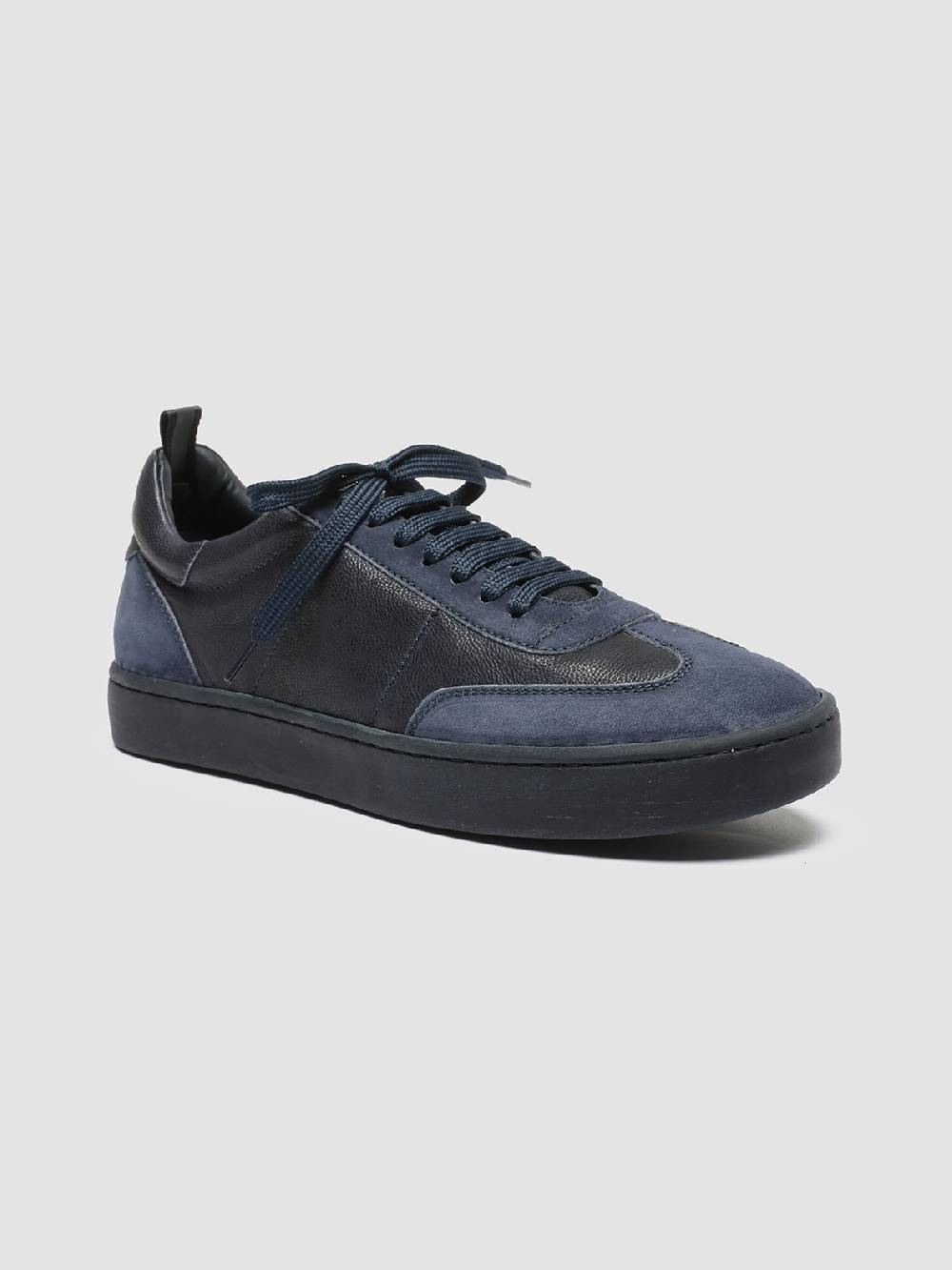 Officine Creative KOMBINED 001 Sneaker Basse in Camoscio e Pelle Blu Economico