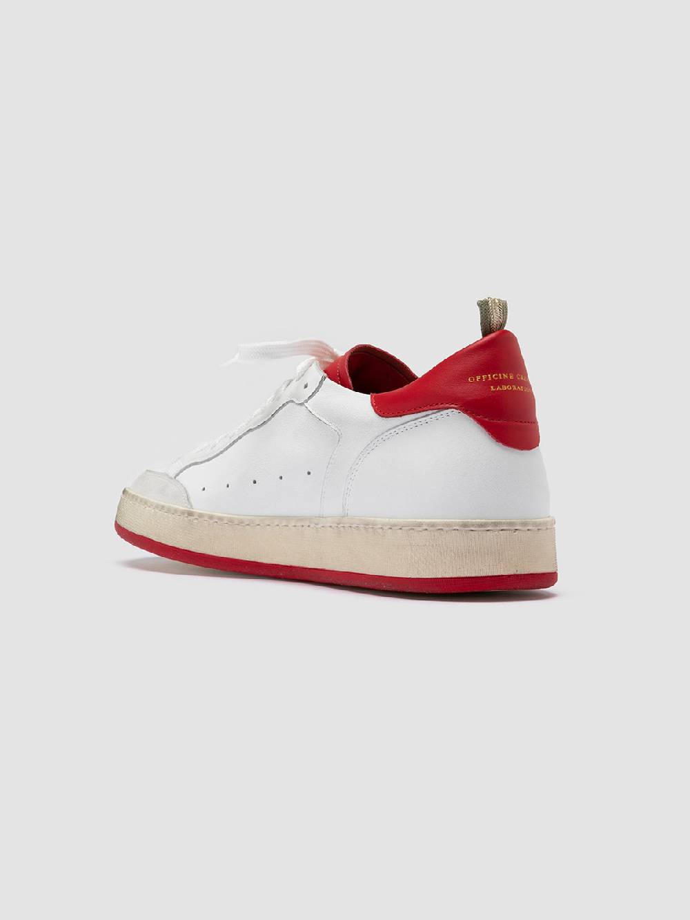 Officine Creative MAGIC 008 Sneakers Basse in Pelle e Camoscio Bianca Vendita Economica
