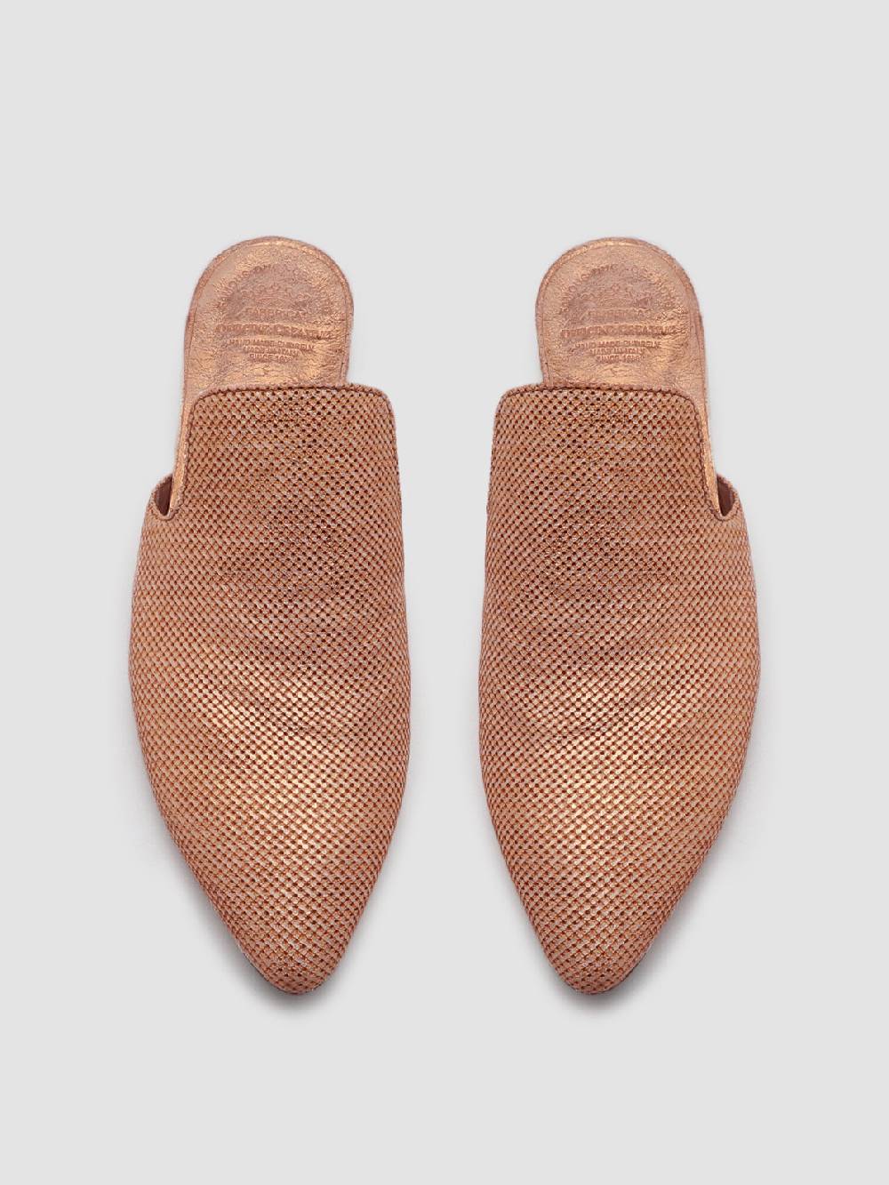 Officine Creative SAUVANNE 006 Sabot in Pelle Marrone Saldi Di Fabbrica