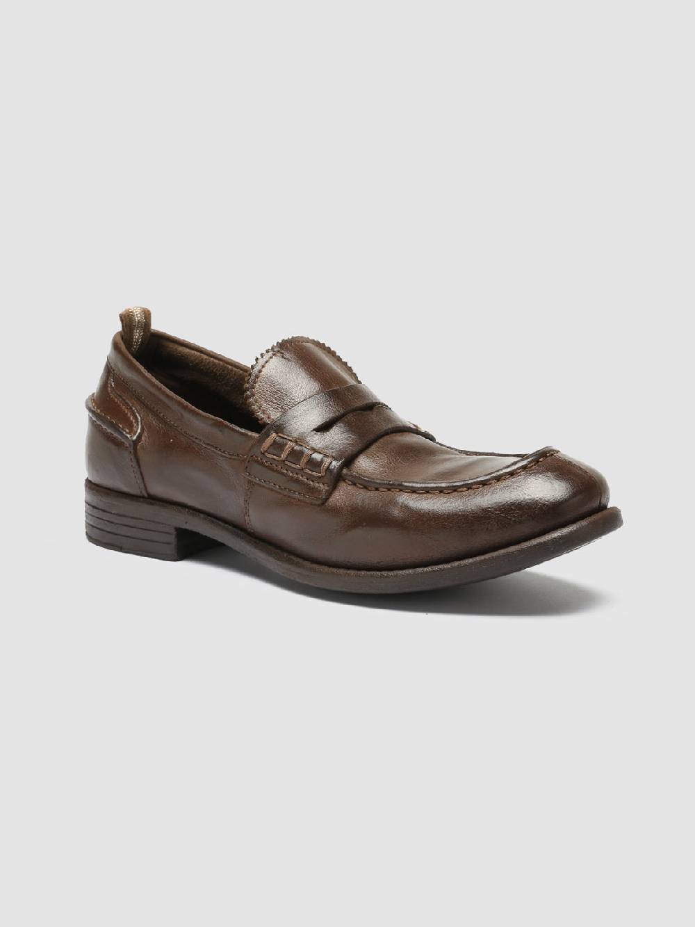 Officine Creative CALIXTE 042 Mocassini Penny in Pelle Marrone Nuova