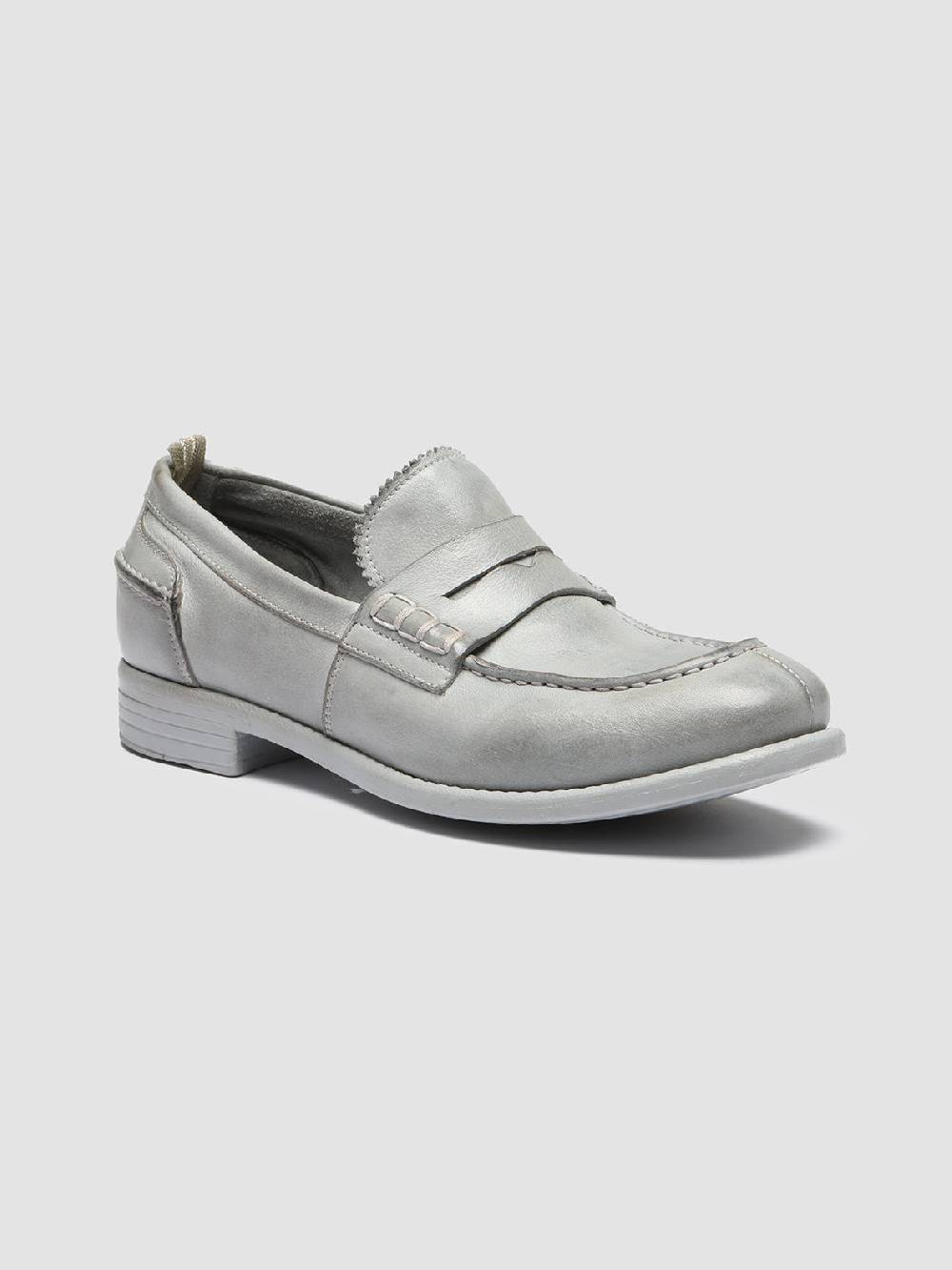 Officine Creative CALIXTE 042 Mocassini Penny in Pelle Grigia Moda