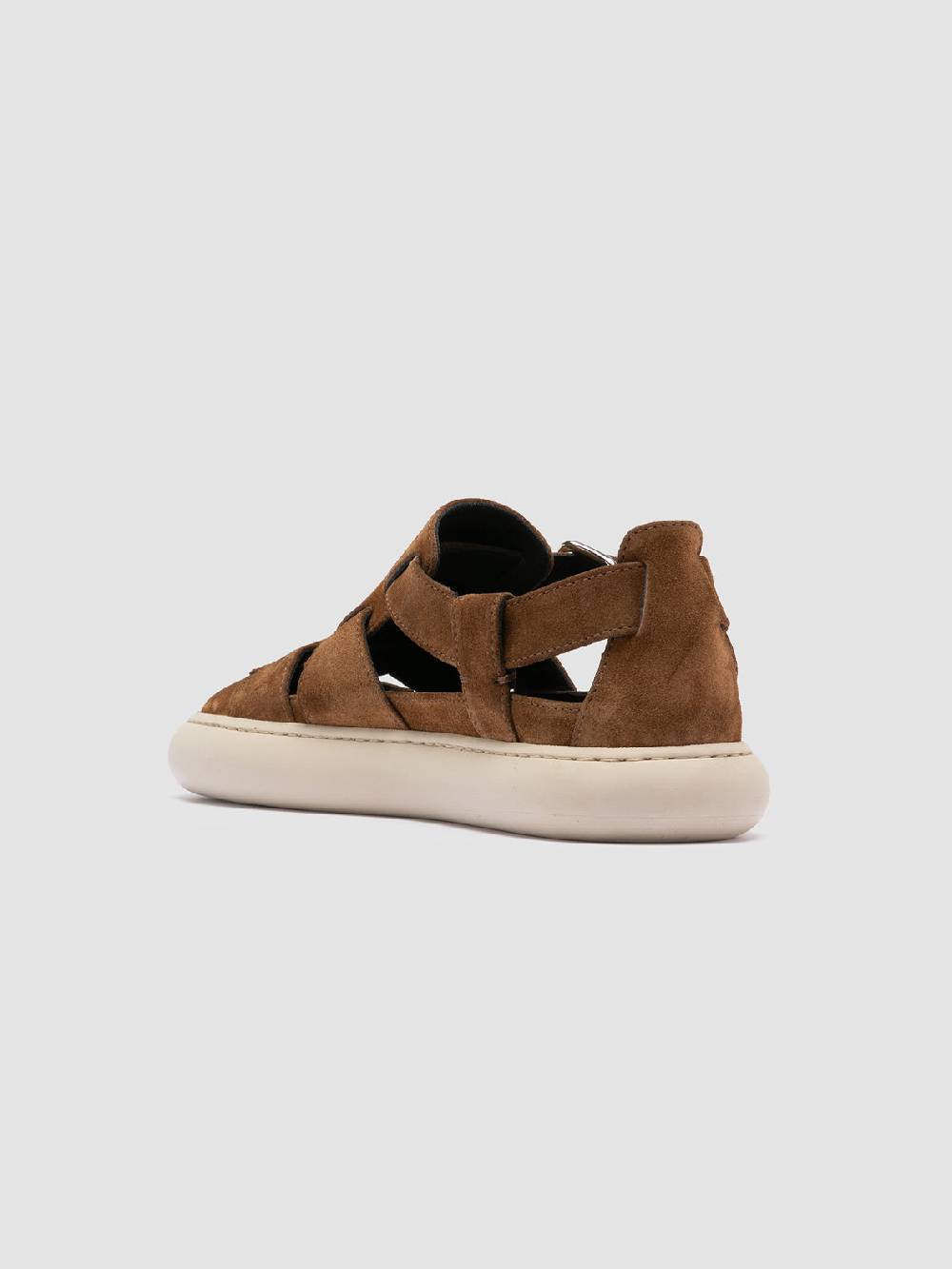 Officine Creative DINGHY 103 Sandali in Pelle Scamosciata Marrone Negozio online di fabbrica