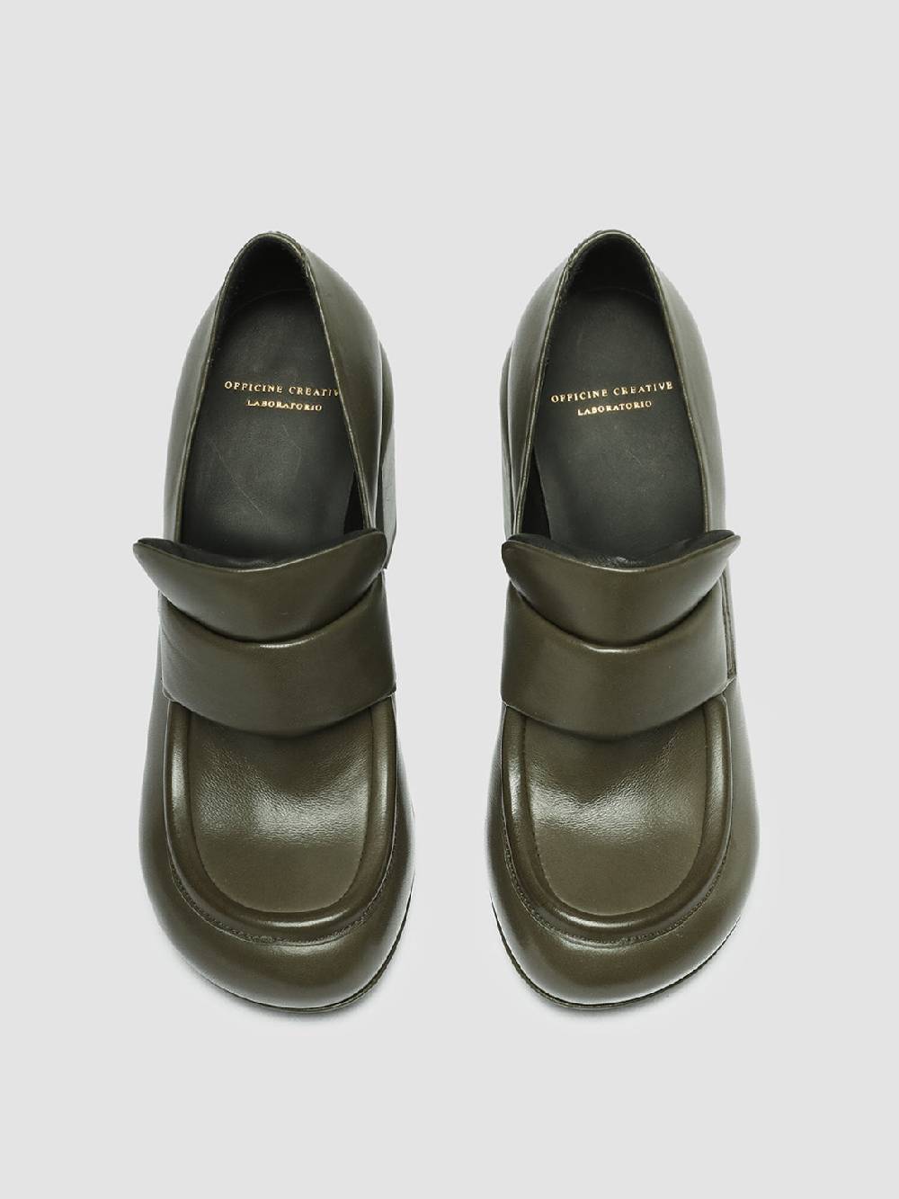 Officine Creative ESTHER 018 Mocassini Penny in Pelle Verde Offerta speciale