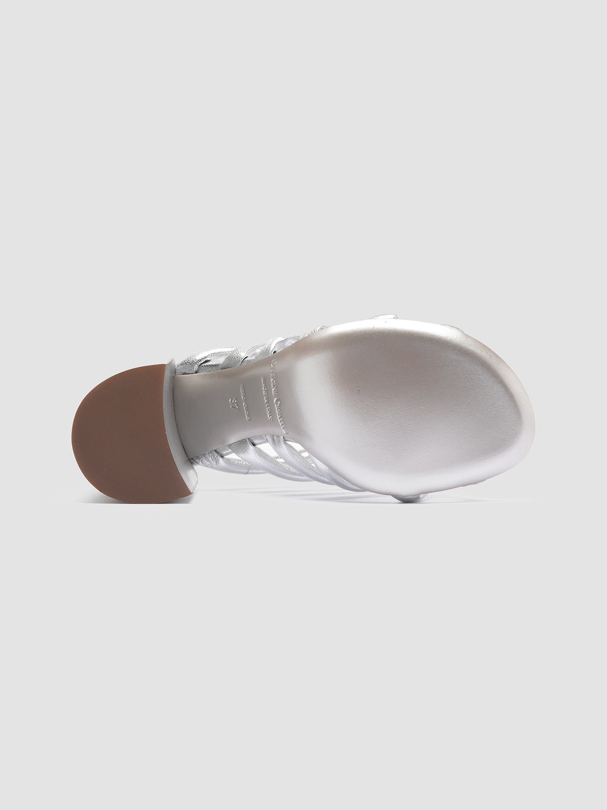 Officine Creative ESTHER 026 Sandali Slide in Pelle Argento Grande vendita