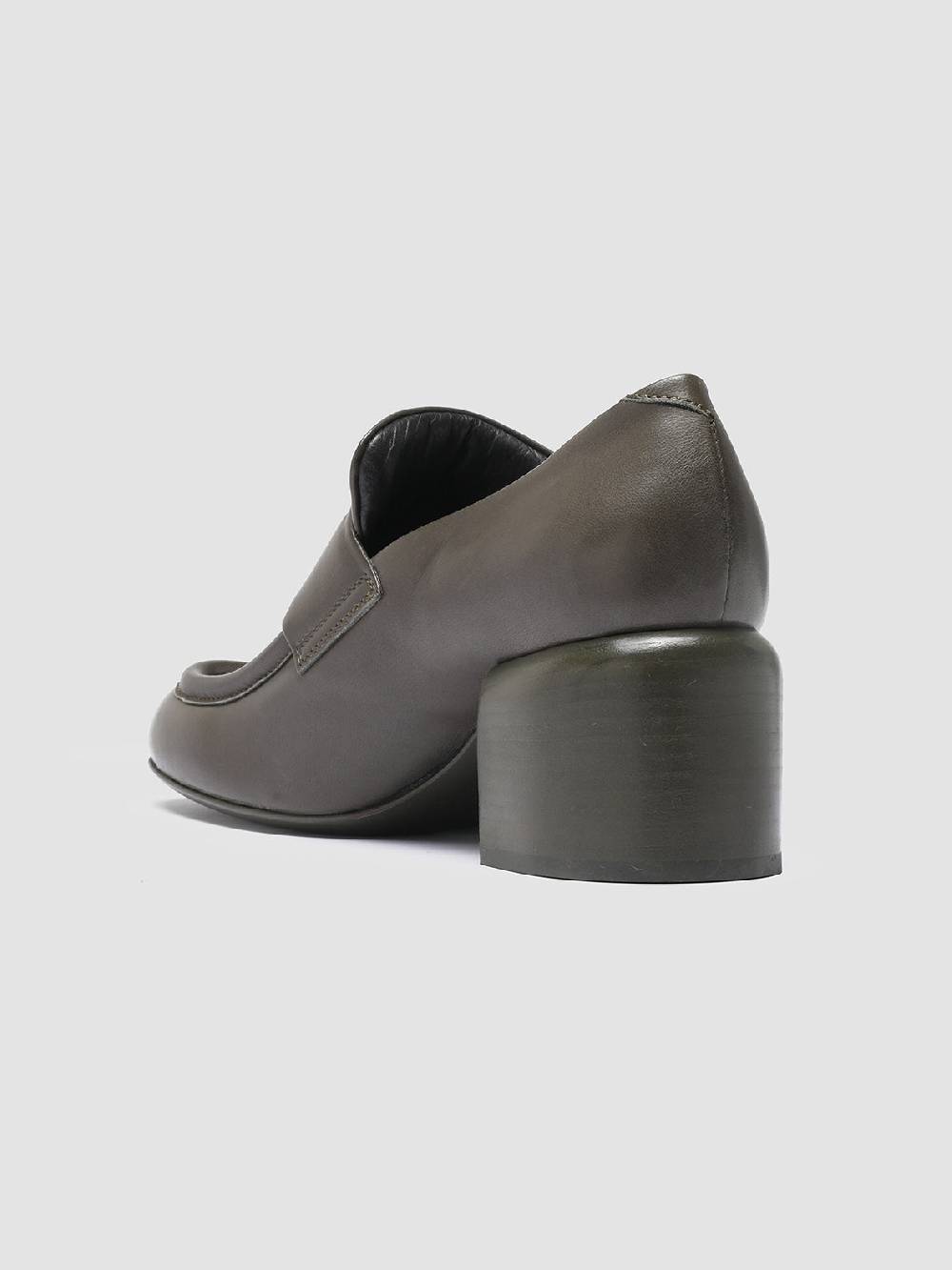 Officine Creative ETHEL 001 Mocassini Penny in Pelle Verde Flash Sale