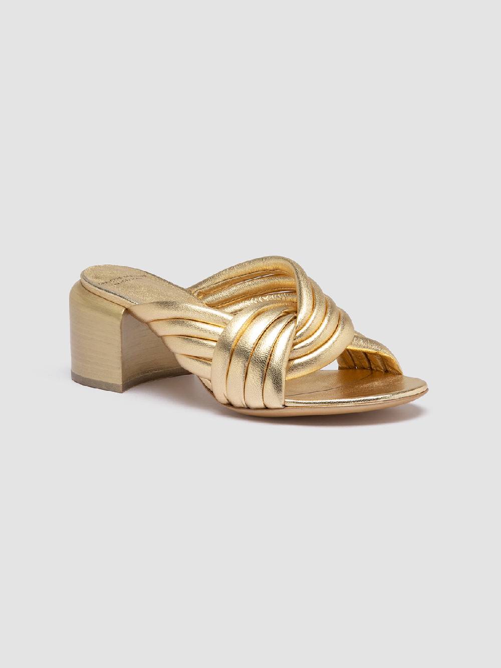 Officine Creative ETHEL 022 Sandali Slide in Pelle Oro Offerta esclusiva