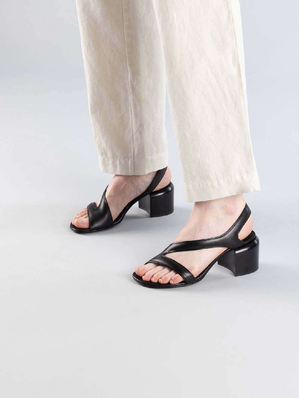 Officine Creative ETHEL 023 Sandali in Pelle Nera Vendite stagionali