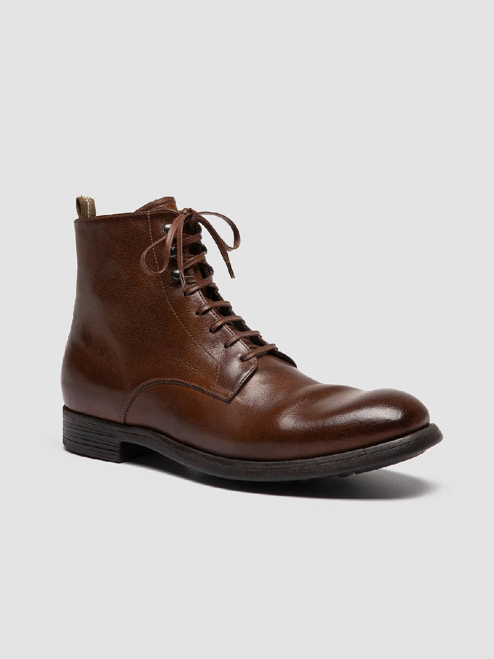 Officine Creative CHRONICLE 004 Stivali Stringati in Pelle Marrone Offerta Anniversario