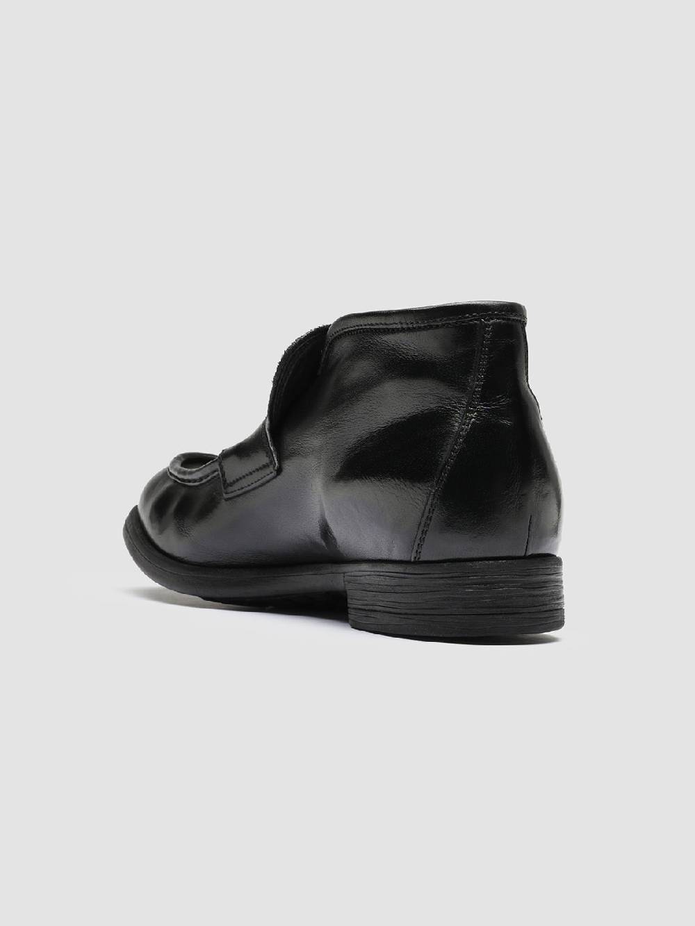 Officine Creative CHRONICLE 027 Stivaletti in Pelle Nera Smaltimento dello stoccaggio