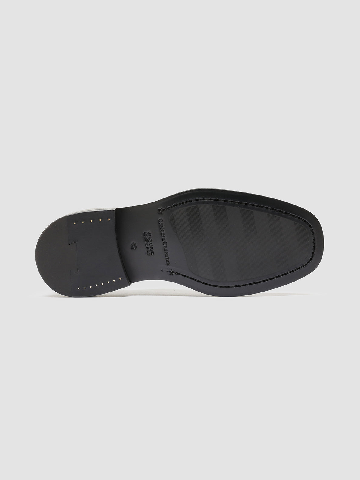 Officine Creative CONCRETE 003 Derby in Pelle Nera Vendita calda