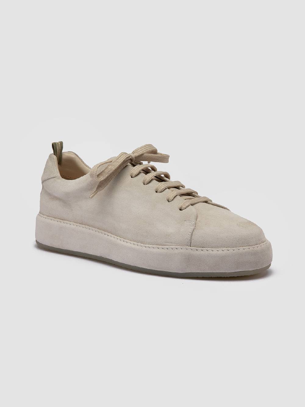 Officine Creative COVERED 001 Sneakers Basse in Pelle Scamosciata Grigia Offerte stagionali