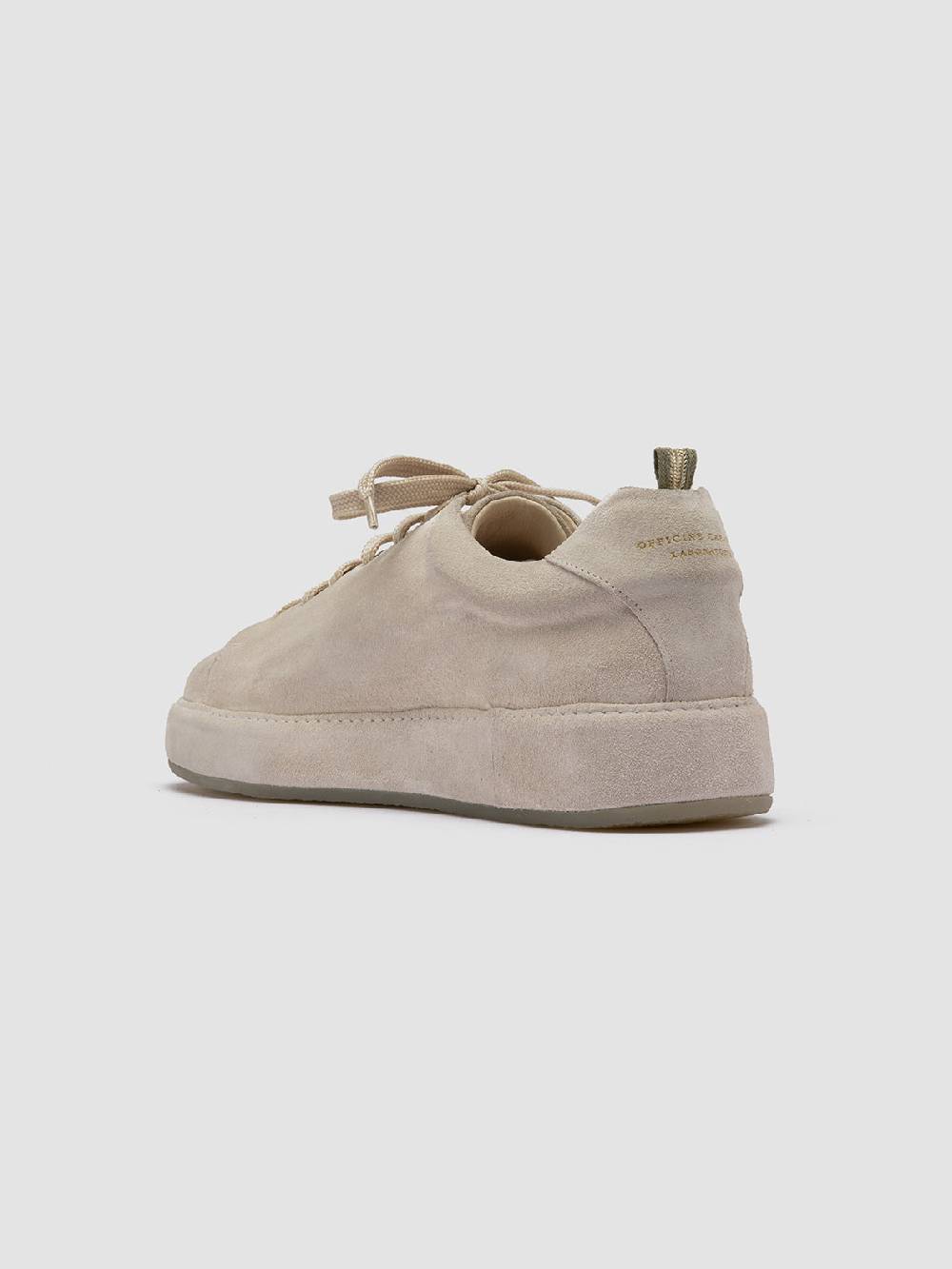 Officine Creative COVERED 001 Sneakers Basse in Pelle Scamosciata Grigia Offerte stagionali