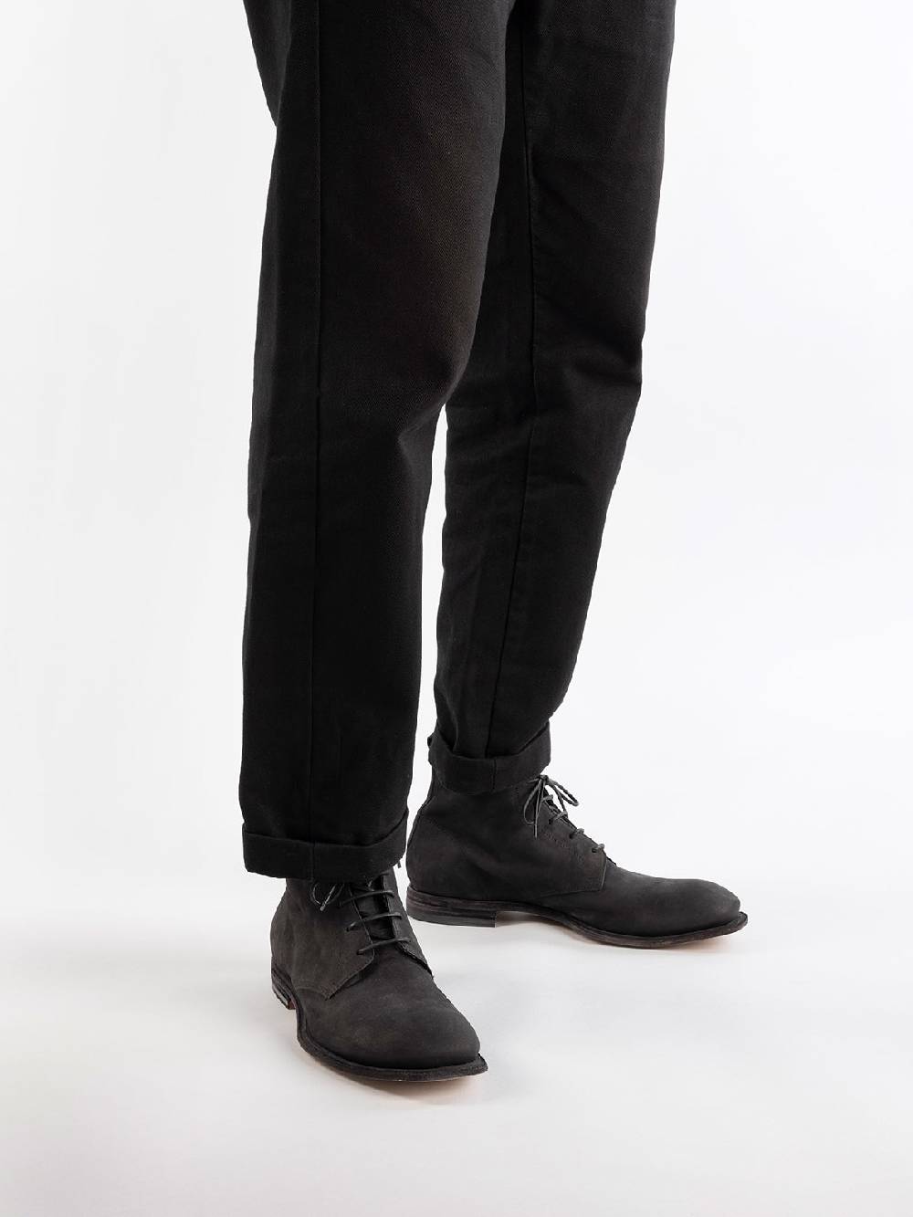 Officine Creative DURGA 002 Stivaletti in Pelle Scamosciata Nera Liquidazione