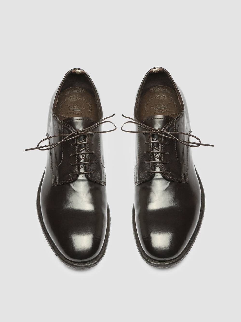 Officine Creative EMORY 022 Derby in Pelle Marrone Prezzo basso