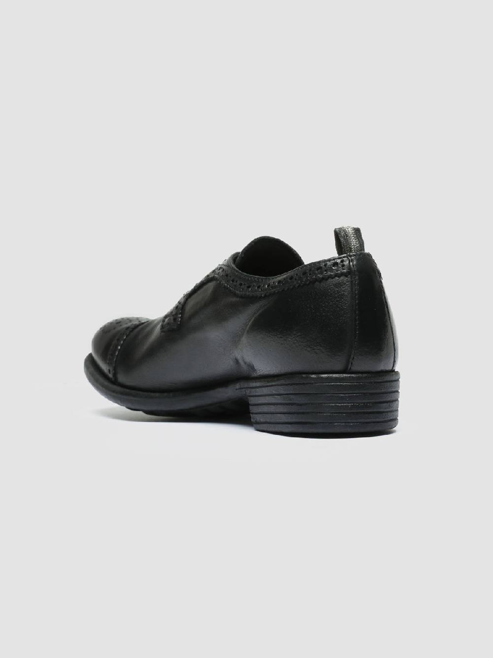 Officine Creative CALIXTE 022 Derby con Motivo Brogue in Pelle Nera Ritorno libero