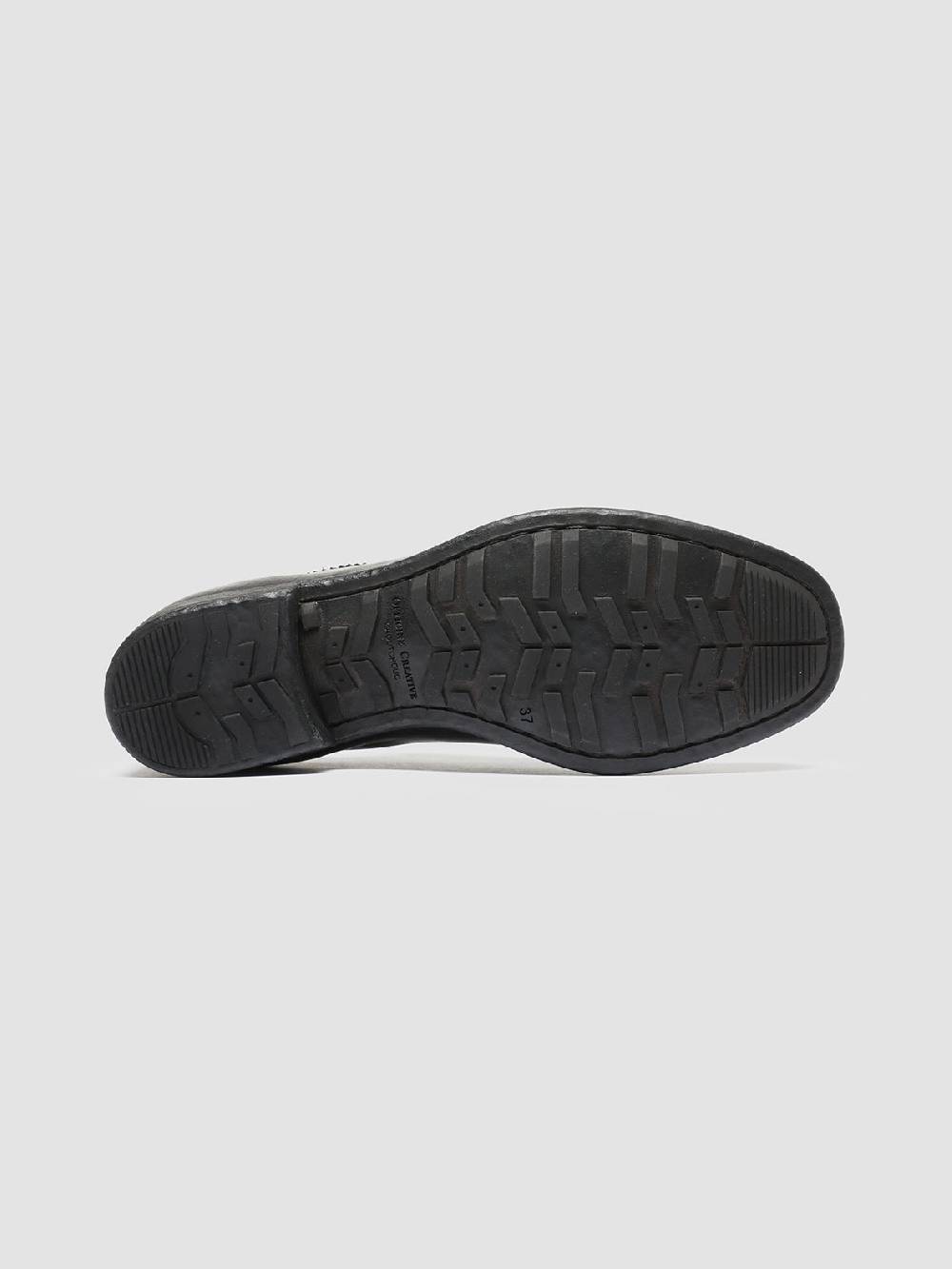 Officine Creative CALIXTE 022 Derby con Motivo Brogue in Pelle Nera Ritorno libero