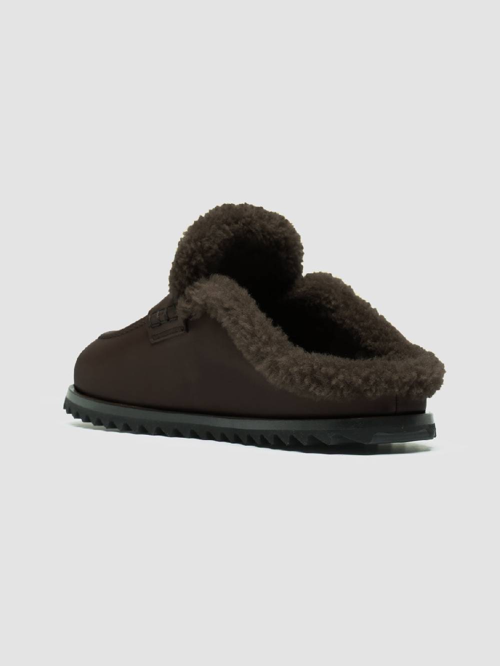 Officine Creative PELAGIE D’HIVER 007 Sabot in Pelle Marrone e Montone Ultimi due giorni