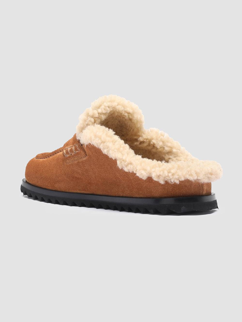 Officine Creative PELAGIE D’HIVER 007 Sabot in Pelle Scamosciata Marrone e montone Ultimo giorno