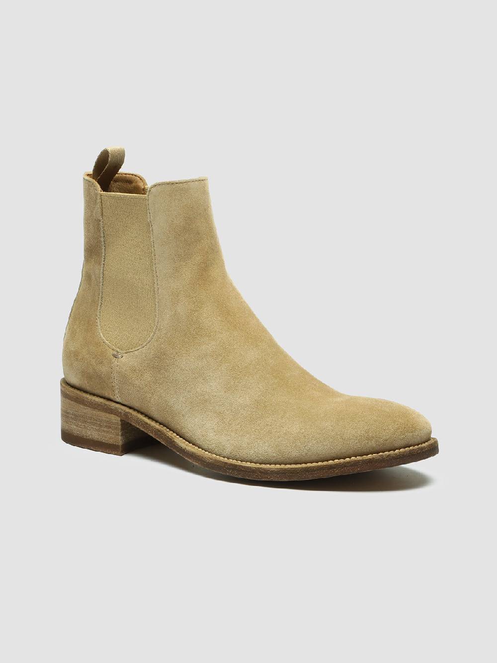 Officine Creative SELINE 029 Stivaletti Chelsea in Pelle Scamosciata Tortora Fino al 60% di sconto