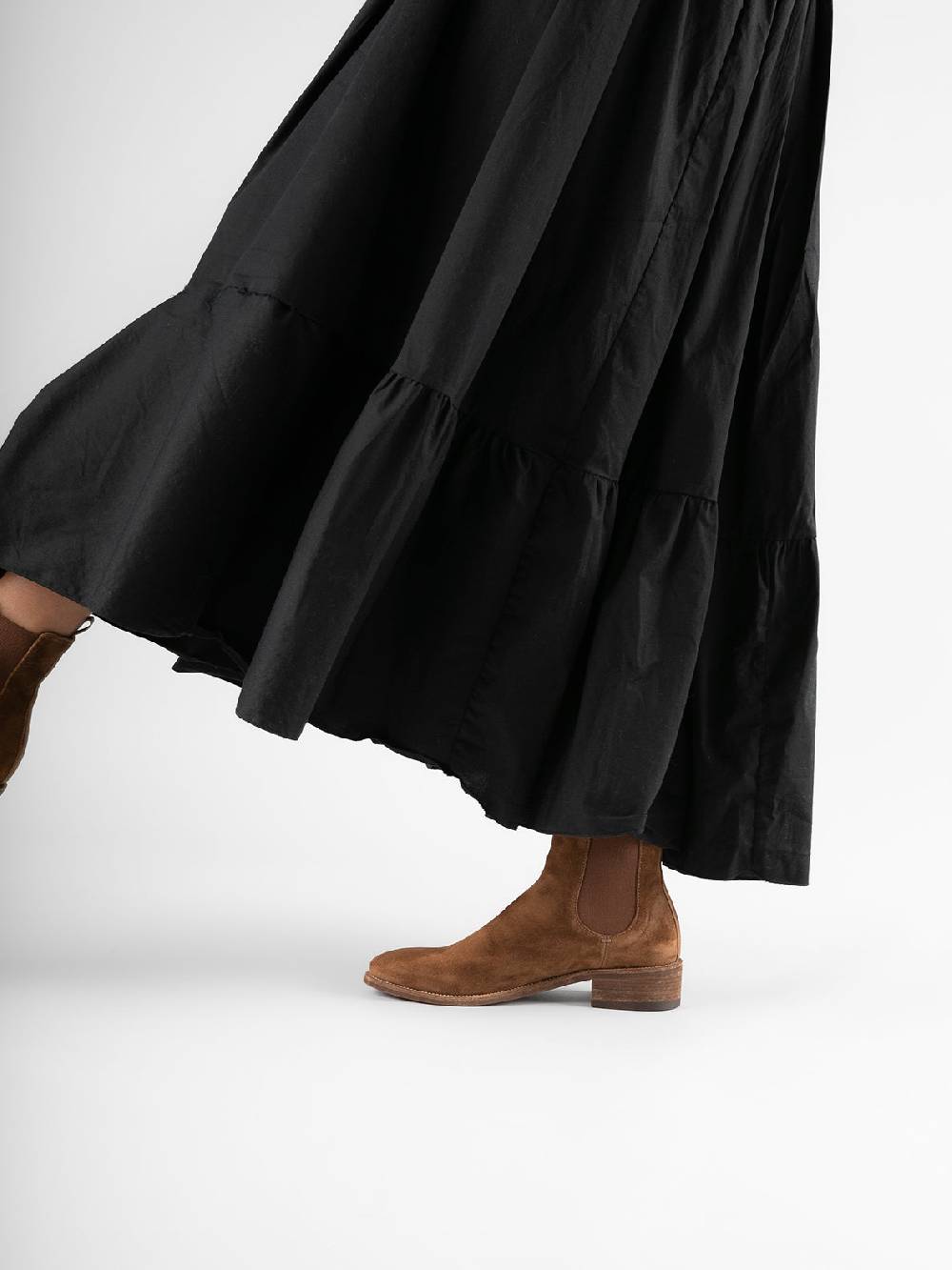 Officine Creative SELINE 029 Stivaletti Chelsea in Pelle Scamosciata Tortora Fino al 60% di sconto