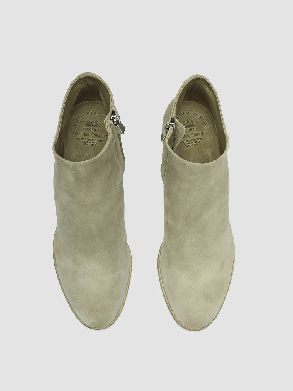Officine Creative SHIRLEE 002 Stivaletti in Pelle Scamosciata Verde Fino al 55% di sconto