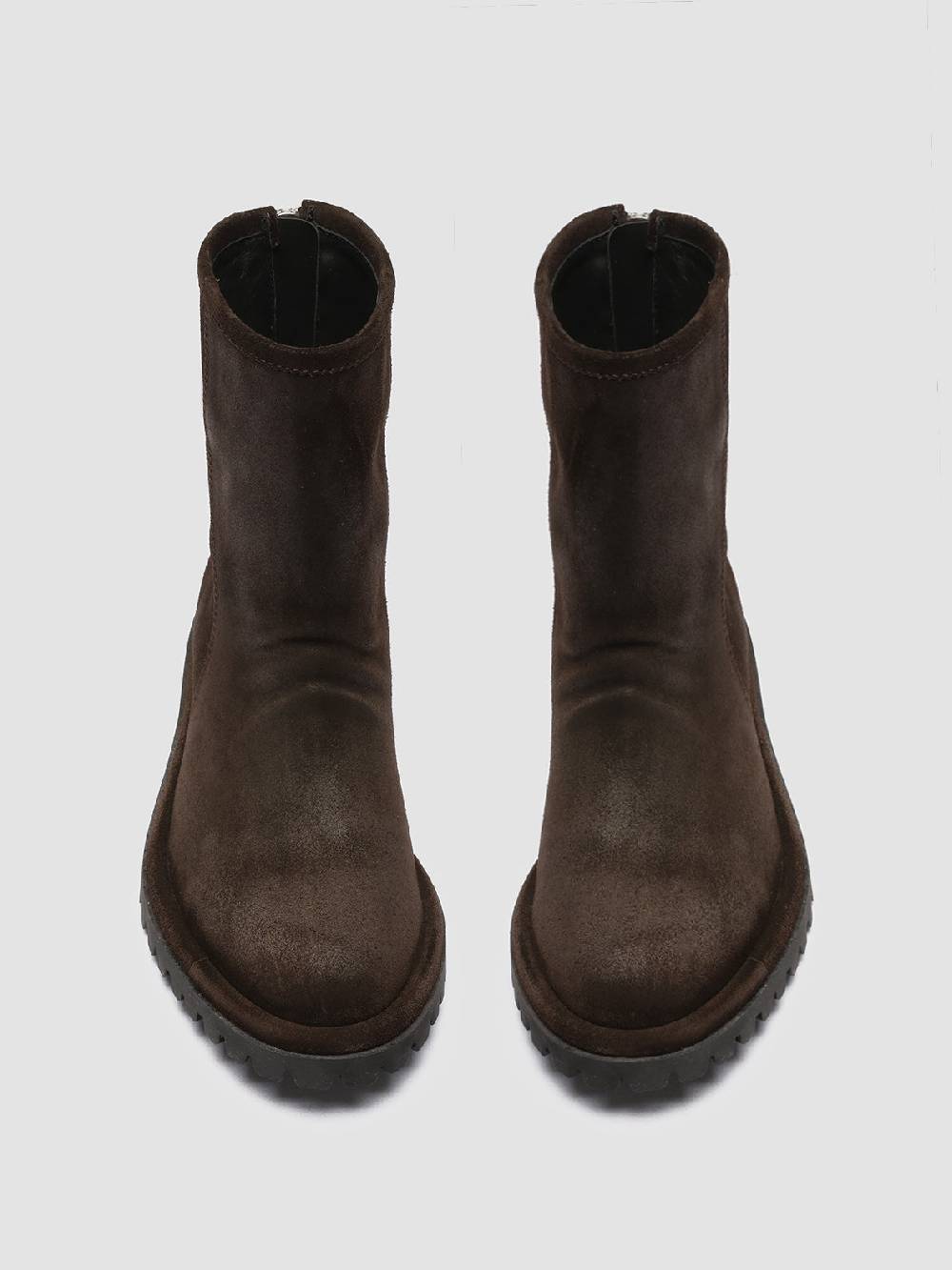 Officine Creative SPECTACULAR W 111 Stivali con Zip in Pelle Scamosciata Marrone Solo un giorno rimasto