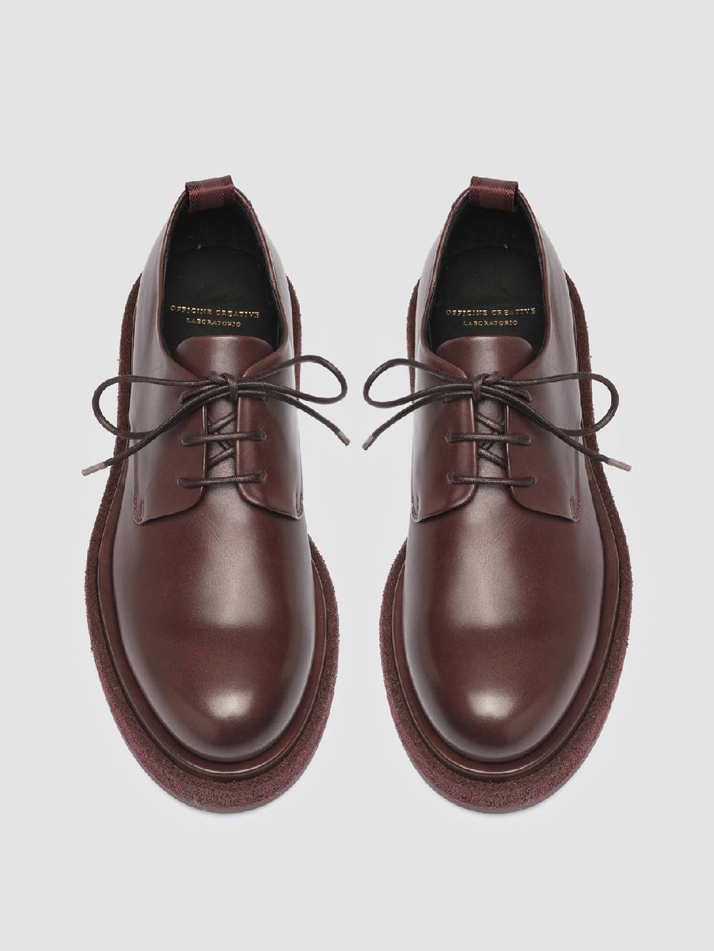 Officine Creative TONAL 100 Derby in Pelle Bordeaux Super sconto