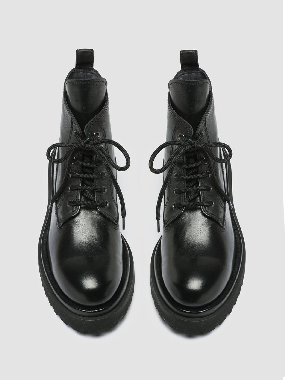 Officine Creative WISAL DD 105 Stivali stringati in Pelle Nera Limitato a 3 giorni