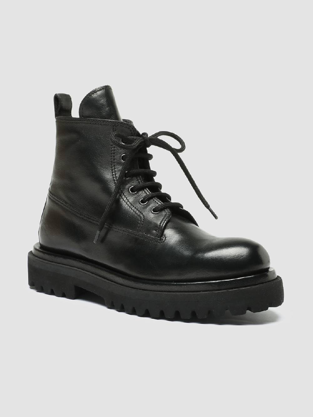 Officine Creative WISAL DD 105 Stivali stringati in Pelle Nera Limitato a 3 giorni