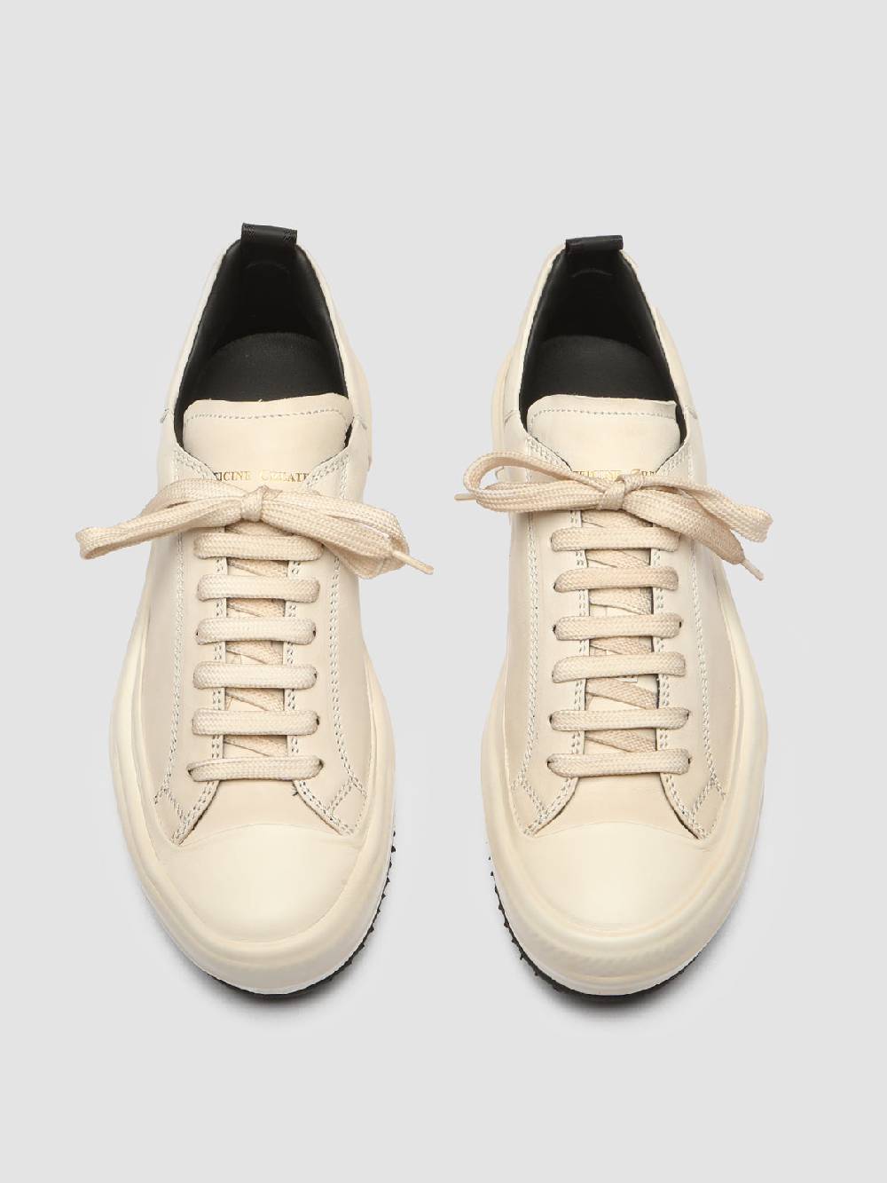Officine Creative MES 105 Sneaker in Pelle Avorio Black Friday Prezzi