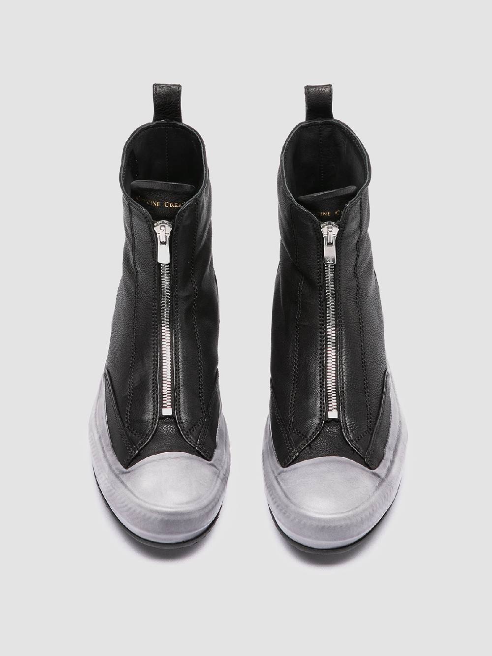Officine Creative MES 109 Sneaker Alte in Pelle Nera In vendita