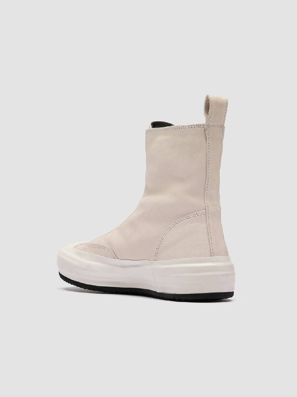 Officine Creative MES 109 Sneaker Alte in Pelle Avorio Duty-free