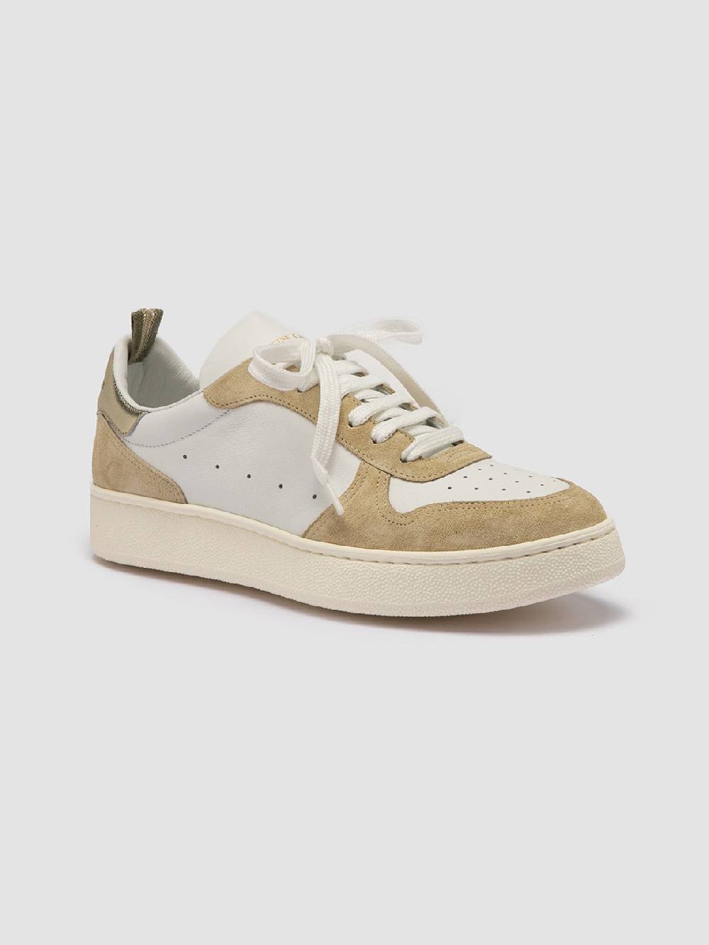 Officine Creative MOWER 110 Sneakers Basse in Pelle e Camoscio Bianca 2025