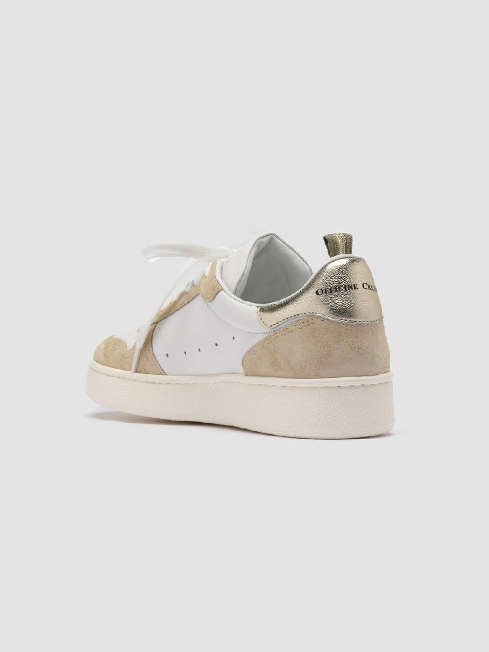 Officine Creative MOWER 110 Sneakers Basse in Pelle e Camoscio Bianca 2025