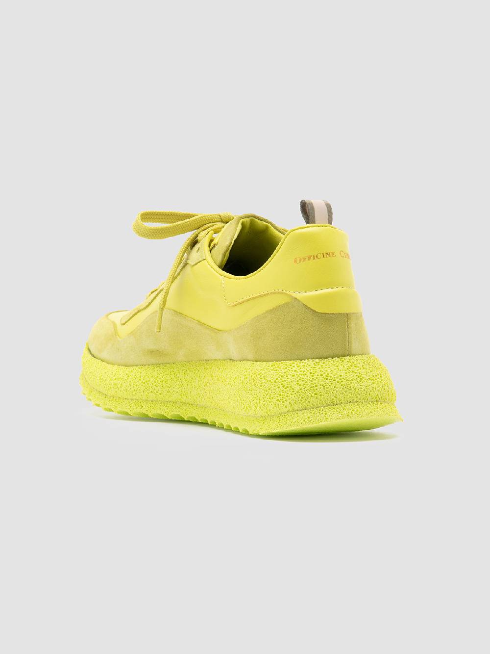 Officine Creative RACE RUBREX 101 Sneakers Basse in Pelle e Camoscio Gialla Sconto