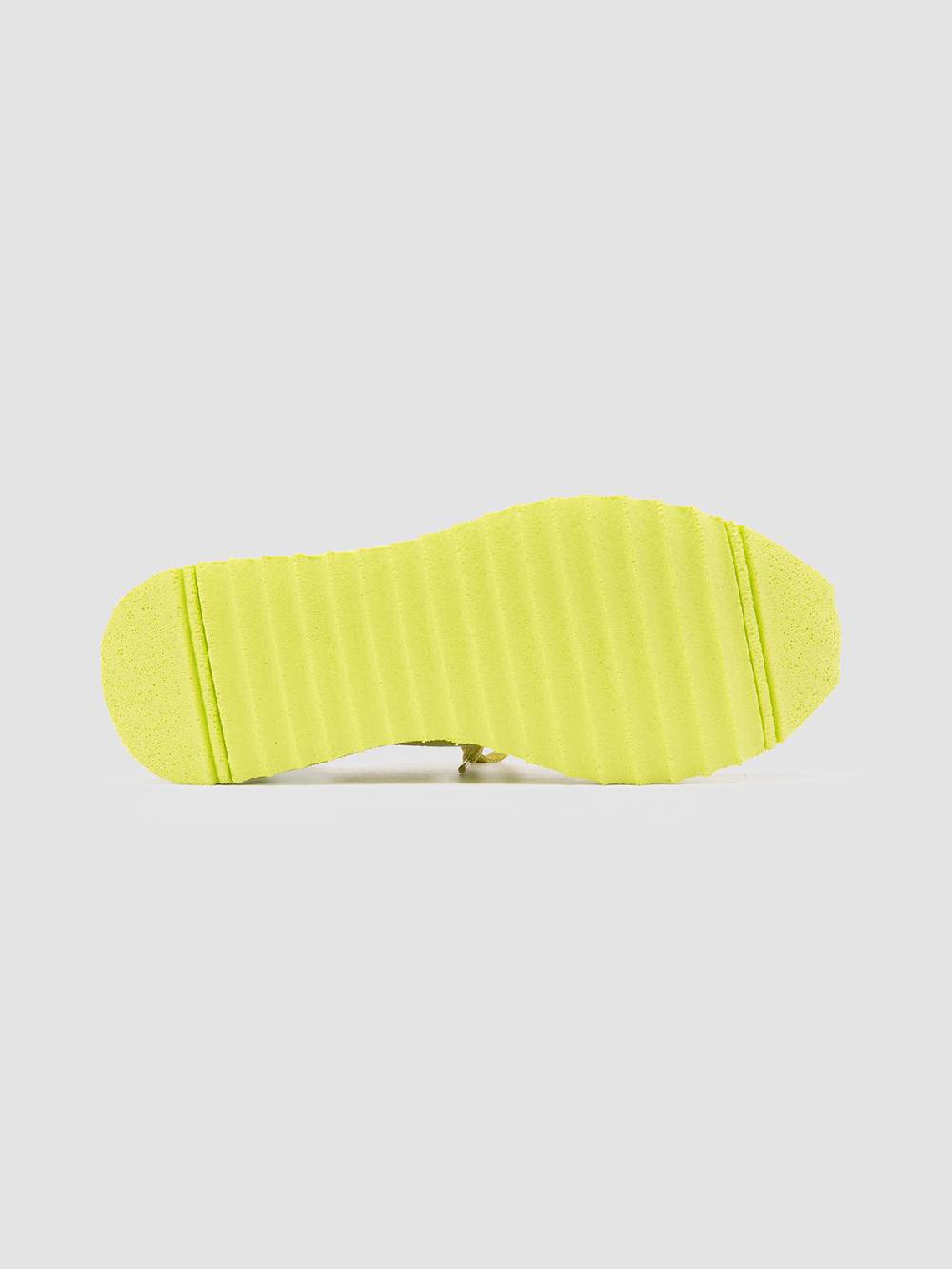 Officine Creative RACE RUBREX 101 Sneakers Basse in Pelle e Camoscio Gialla Sconto