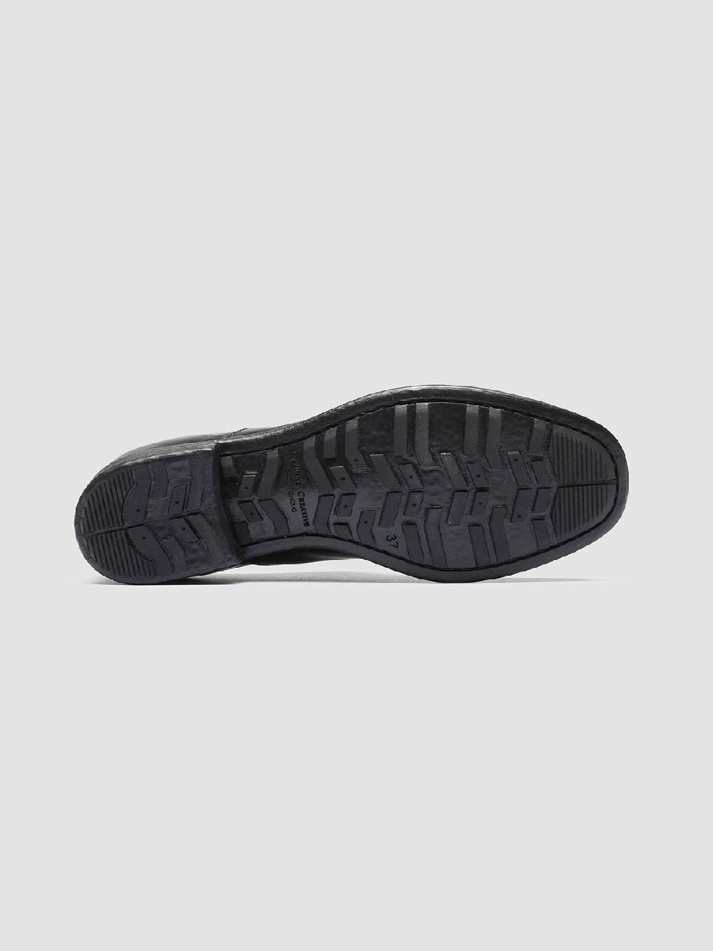 Officine Creative CALIXTE 003 Oxford in Pelle Nera Vendite Flash