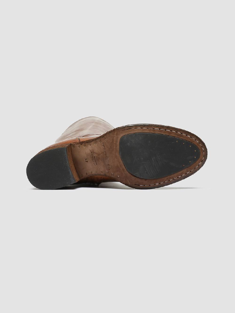 Officine Creative DENNER 116 Stivali Zip in Pelle Marrone Sconto di tempo limitato