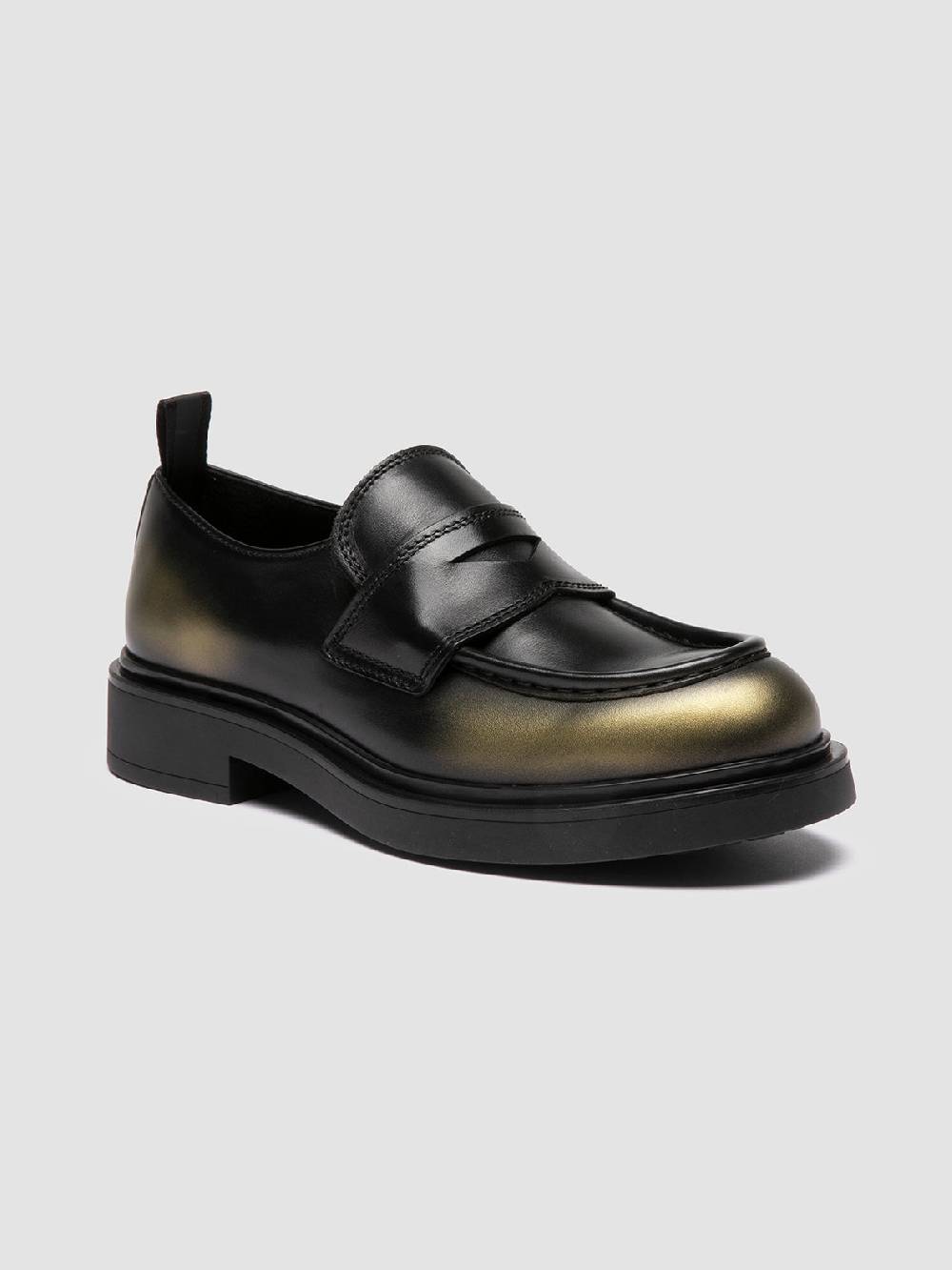 Officine Creative ENGINEER 101 Mocassini Penny in Pelle Metallizzata Prezzo di fabbrica