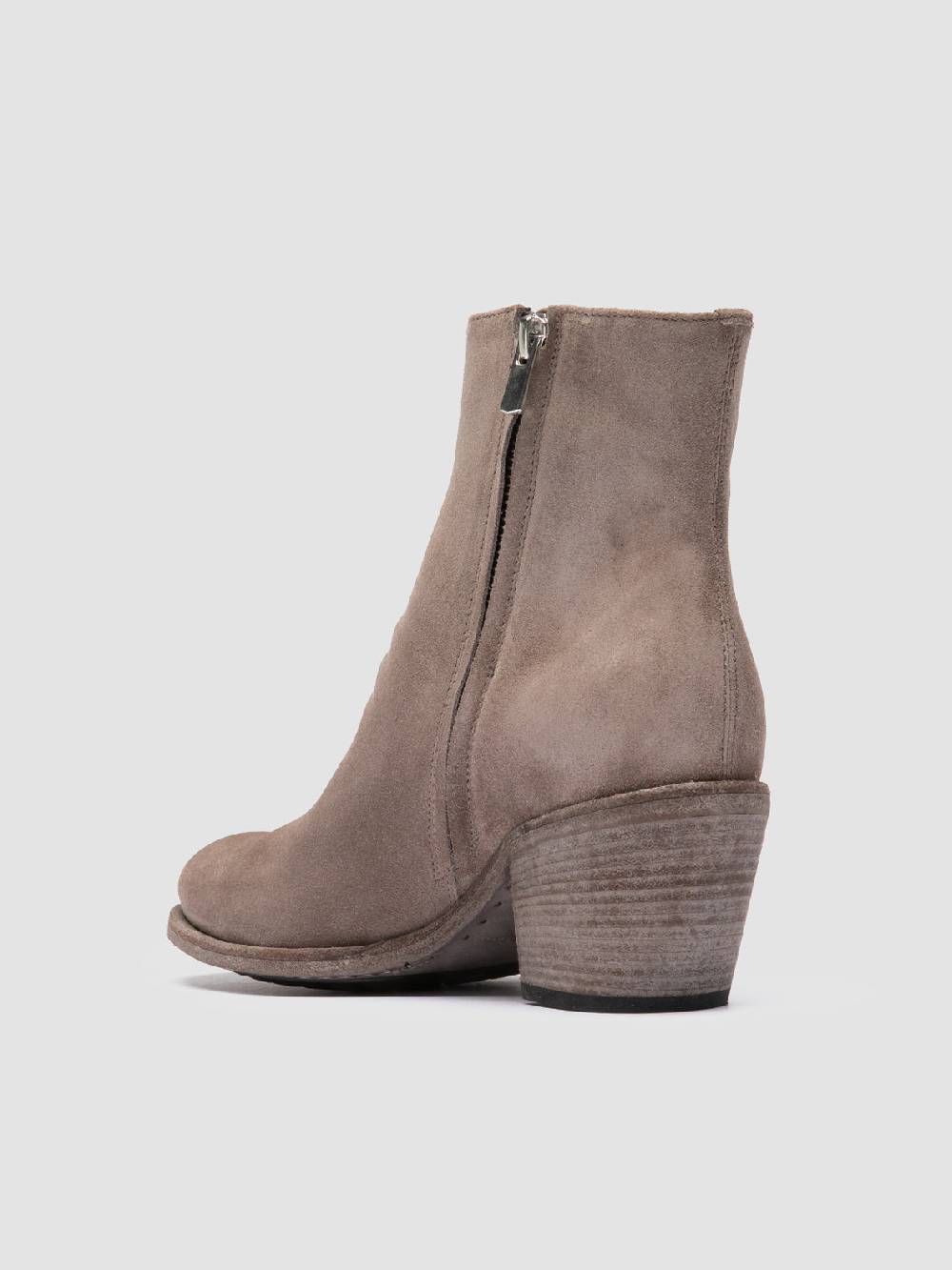 Officine Creative GODEAU 001 Stivali con Zip in Pelle Scamosciata Tortora Flash Sale