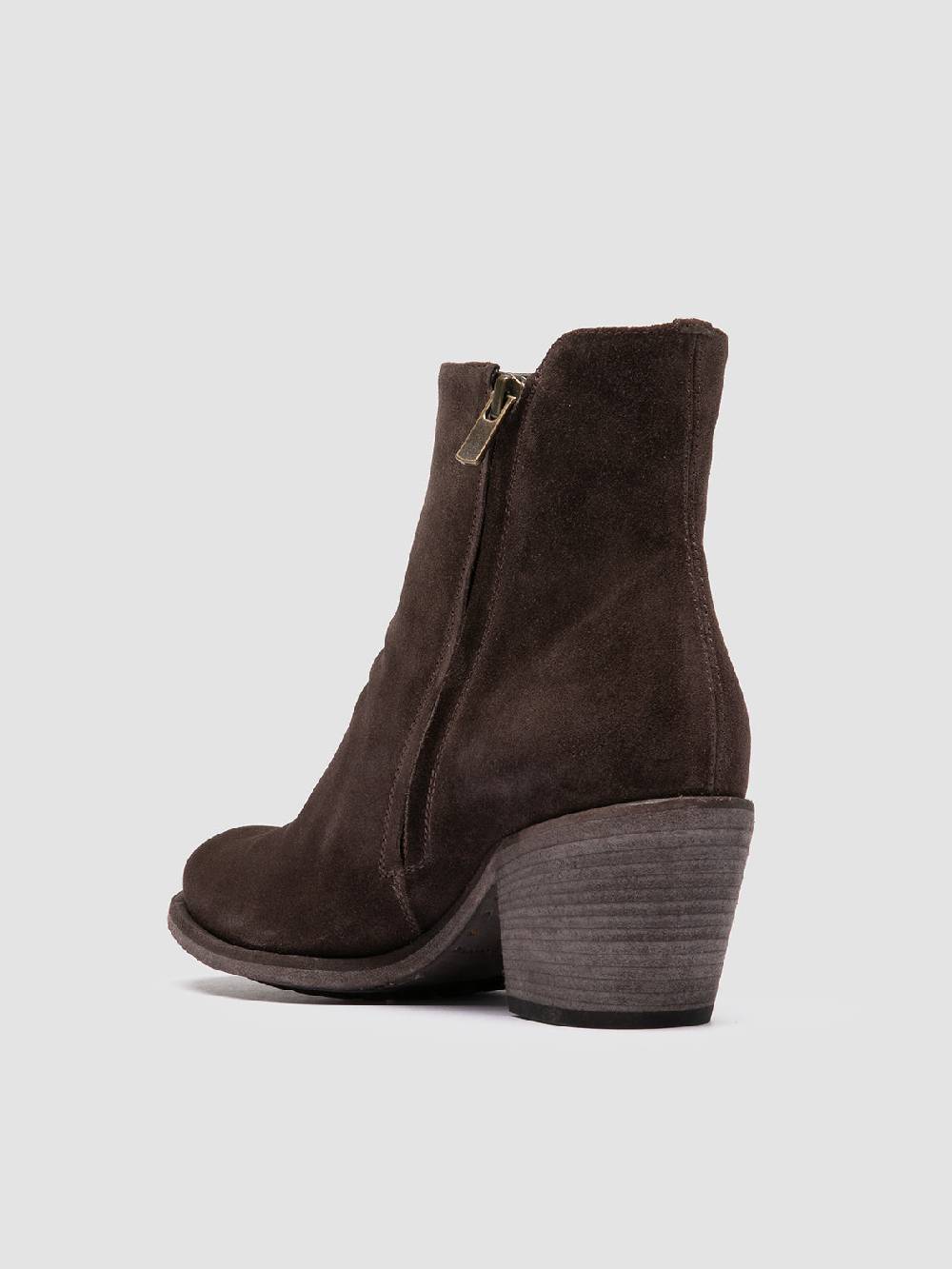 Officine Creative GODEAU 004 Stivali con Zip in Pelle Scamosciata Marrone Shopping online