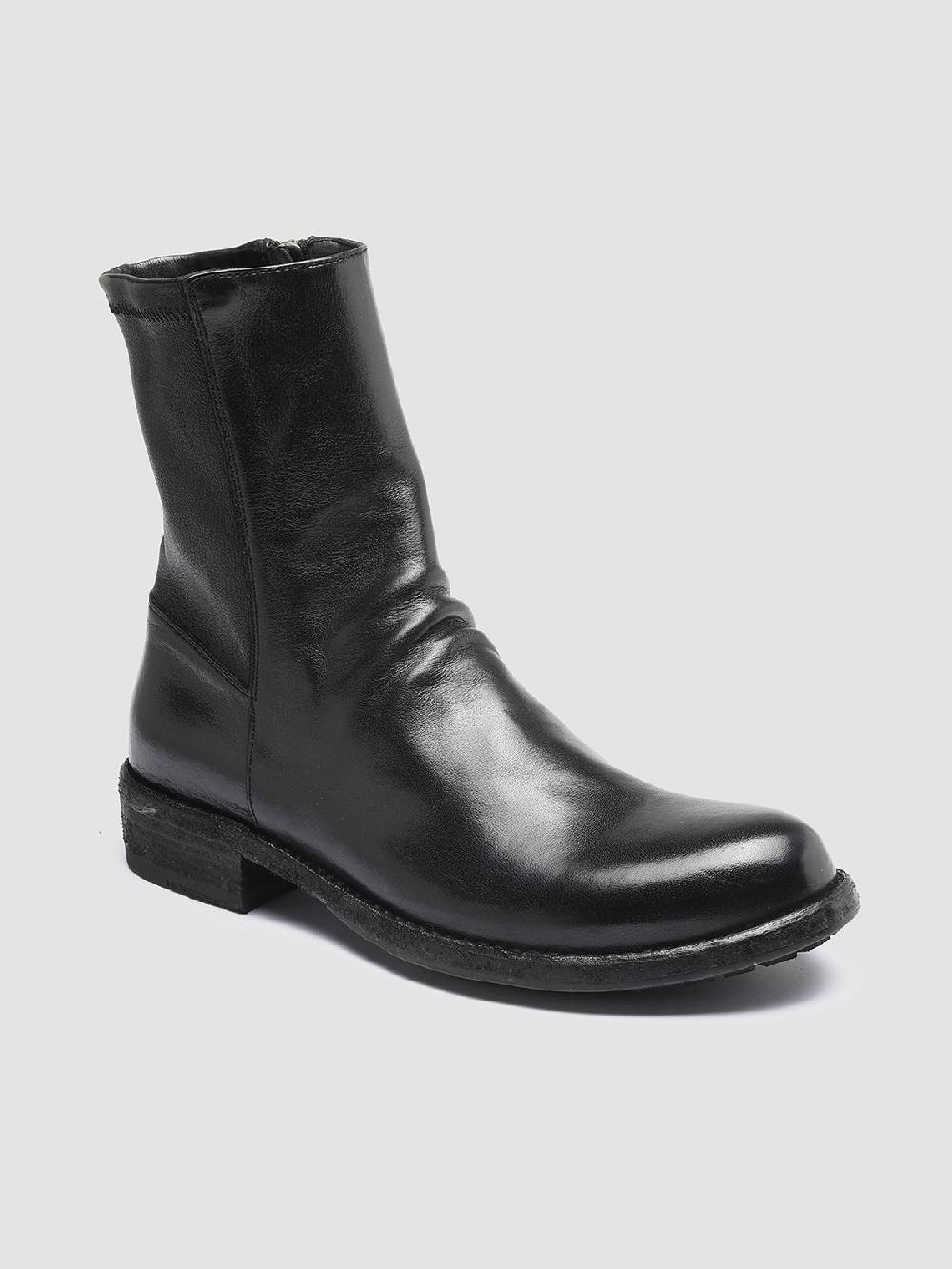 Officine Creative LEGRAND 203 Stivaletti in Pelle Nera Offerta esclusiva